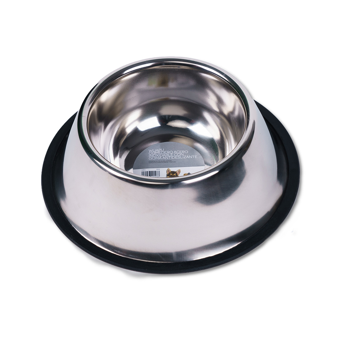 Comedero Inox. Antideslizante Cocker